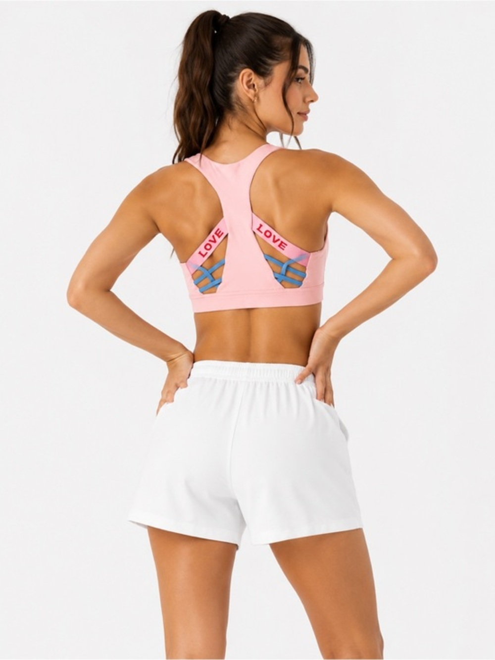 5/$25 🎉 LOVE Racerback Sports Bra - Pink